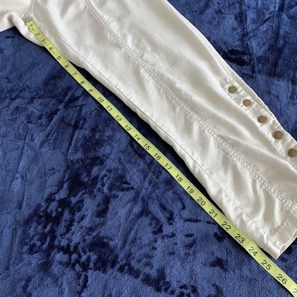 Soft Surroundings Pippa Pants Womens Medium Petite Metro Snap Hem White Beachy - Picture 9 of 9